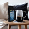 Matte sort amper-voldelige flade kaffeposer til online salg til sikkerhed