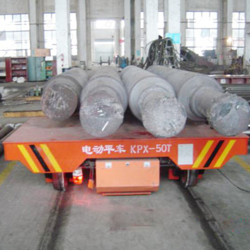 Material Handling Motorized Transfer Car with Lifting Table on Rails