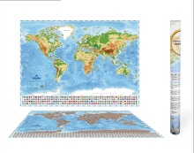Personalized Scratch Off World Map with Country Flags