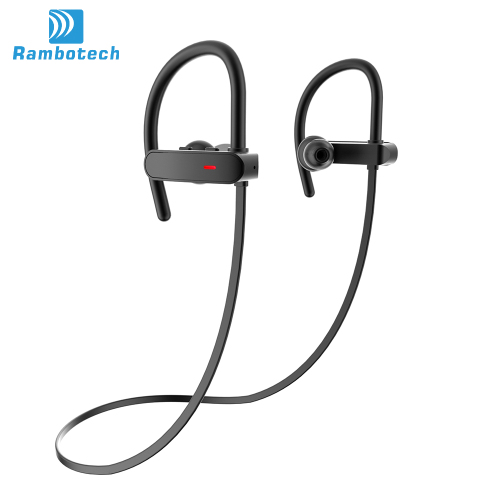 Manufactory wholesale IPX7 bluetooth headphon headphone wireless head phone RU10 soft earhook design with microphone