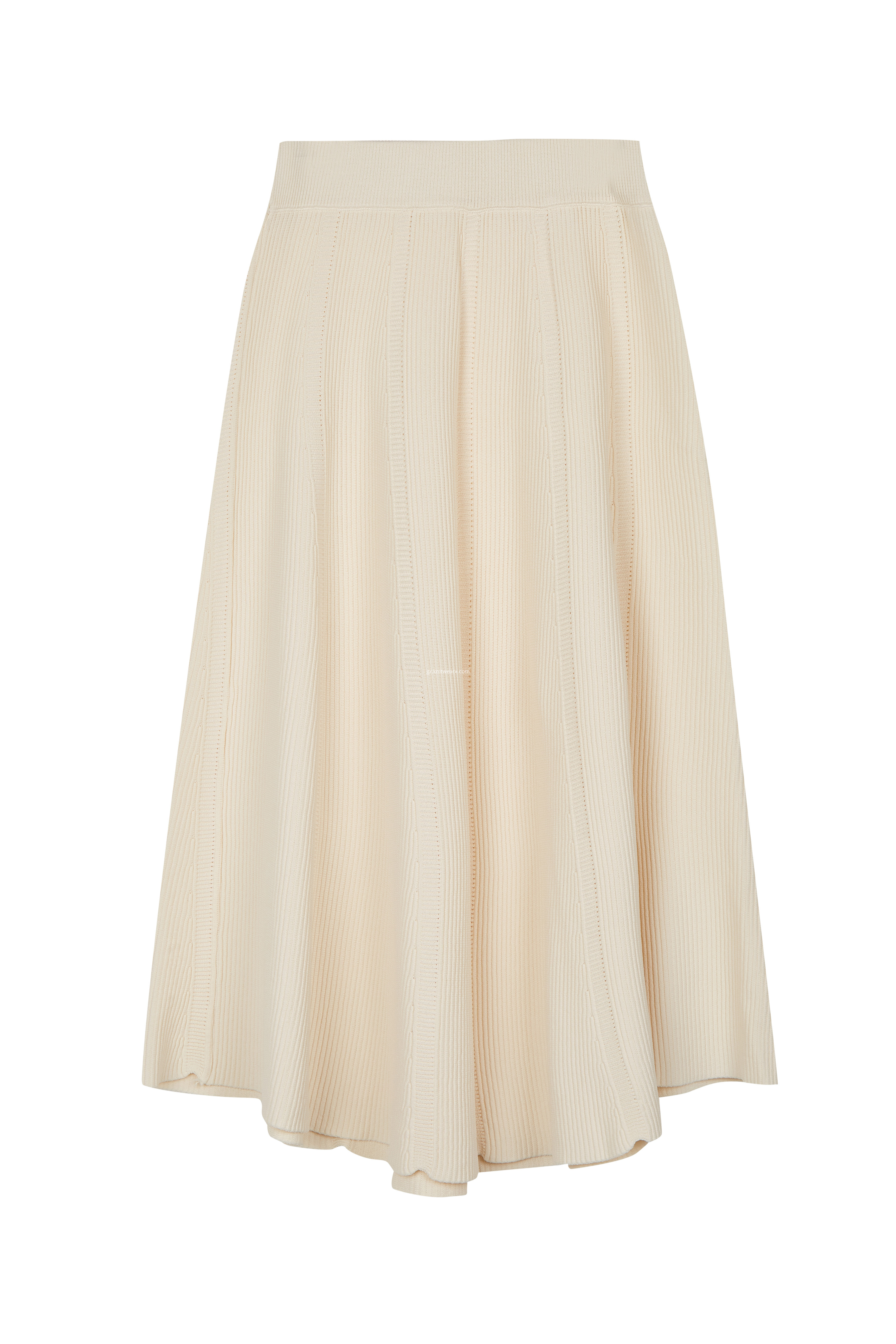 Women's Knitted Elastic Waist Pleated Wide Skirt