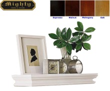 Wooden White Floating Wall Shelf