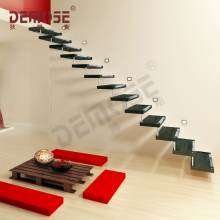 Premium Residential Steel Floating Staircase Kit for Interior Steel Floating Stairs