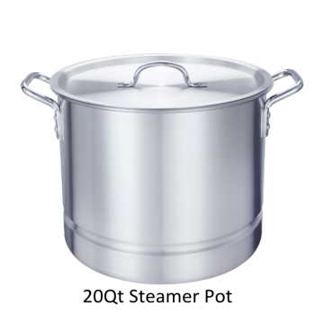 20QT aluminium tamale ångpanna med lock