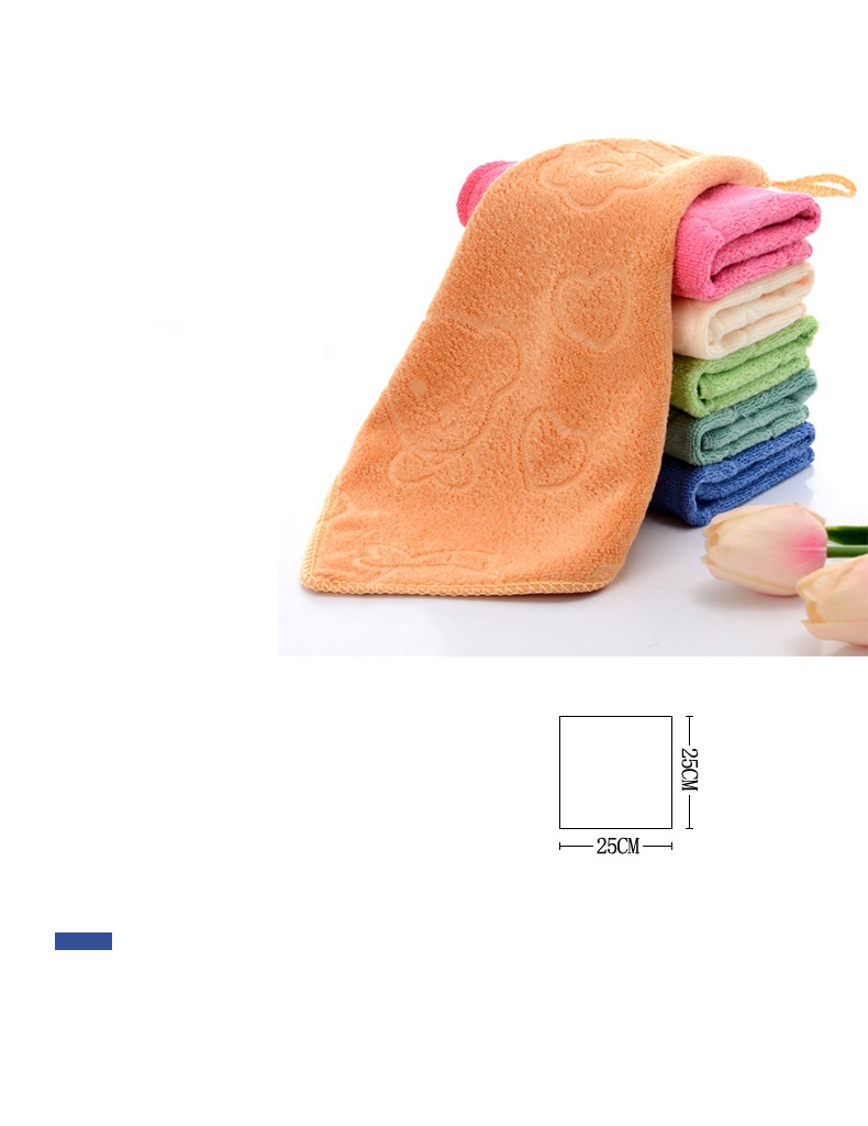 Manufacturers direct 400 square grams of microfiber children's kindergarten cartoon embossed small towel LOGO customized (5)