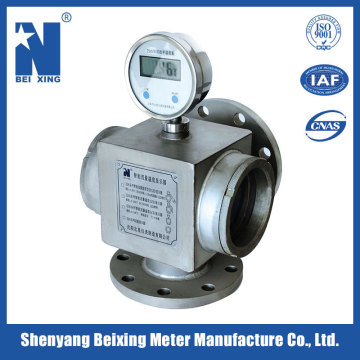 Pipe sight glass/flow indicator with temperature and flow display
