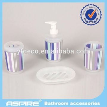 Plastic attractive designs 7pcs bathroom set