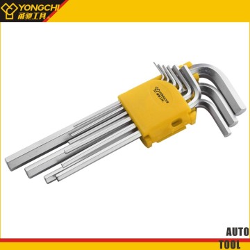 9pcs long allen hex key wrench tool of car repair for workshop
