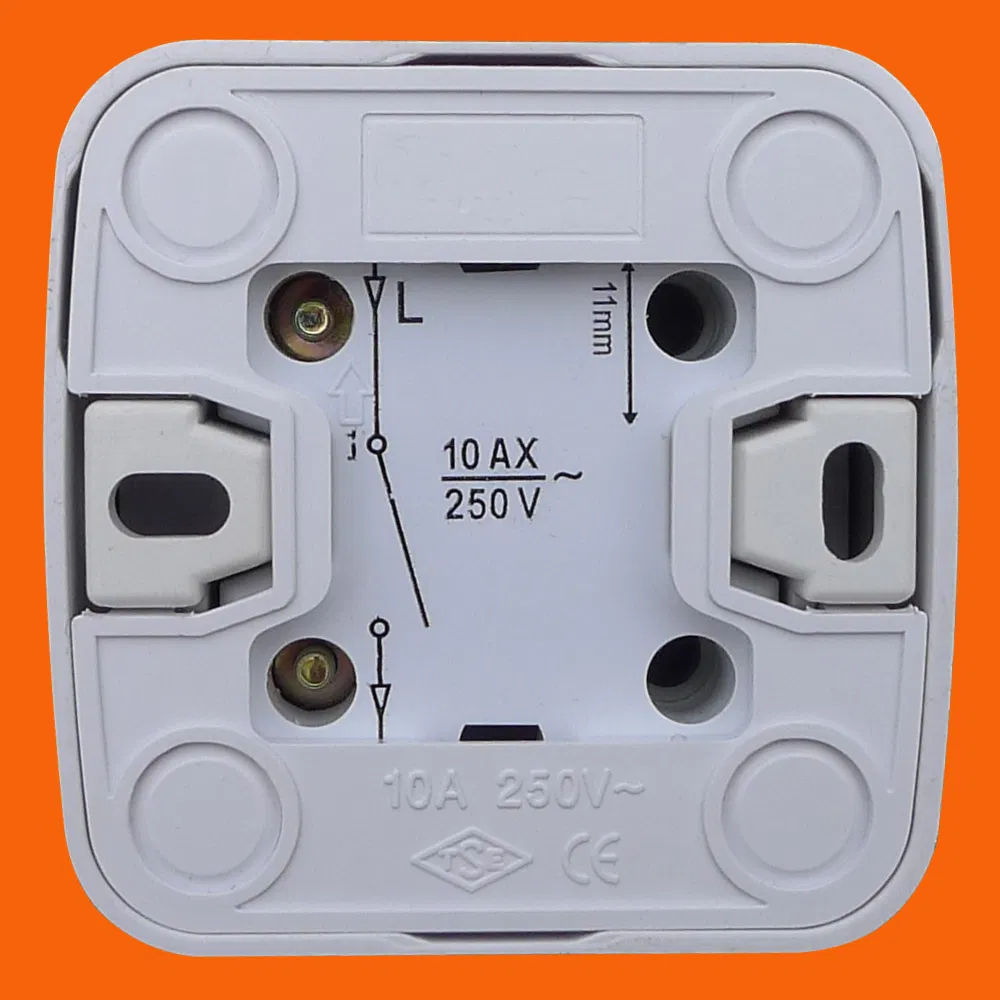 Настенный переключатель с одним элементом управления в европейском стиле для поверхностного монтажа