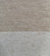 Knitted wool polyester blend stripe fabric