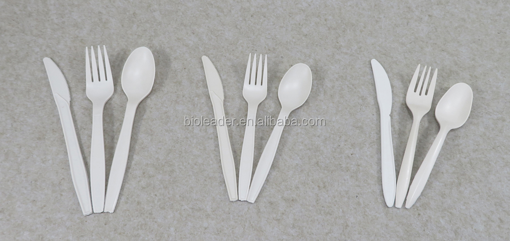 Eco-Friendly Feature and Flatware Type Plastic Fork Cornstarch Disposable Cutlery Biodegradable