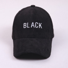 Custom Flat Embroidered Corduroy Baseball Cap