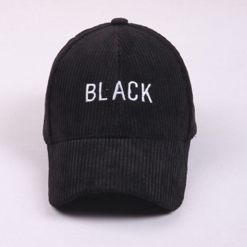Custom Flat Embroidered Corduroy Baseball Cap