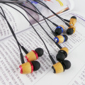 Wooden Bass Sports Earphone Game Earphone With Microphone