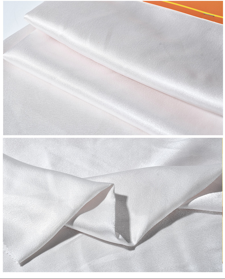 white 100% polyester Eight Satins fabric