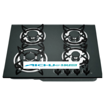 Four Burners Built In Kitchen Tempered Glass GasHob