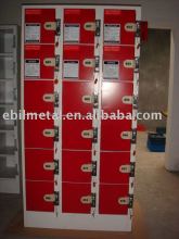 18 doors supermarket lockers metal locker cabinet