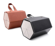 Foldable Sunglasses Organizer - 6 Slot PU Leather Eyeglasses Case