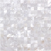 Kitchen / Bathroom Wall Decoration White Tile Pearl Shell Mosaic
