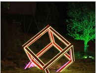 Rubik's cube garden lamp