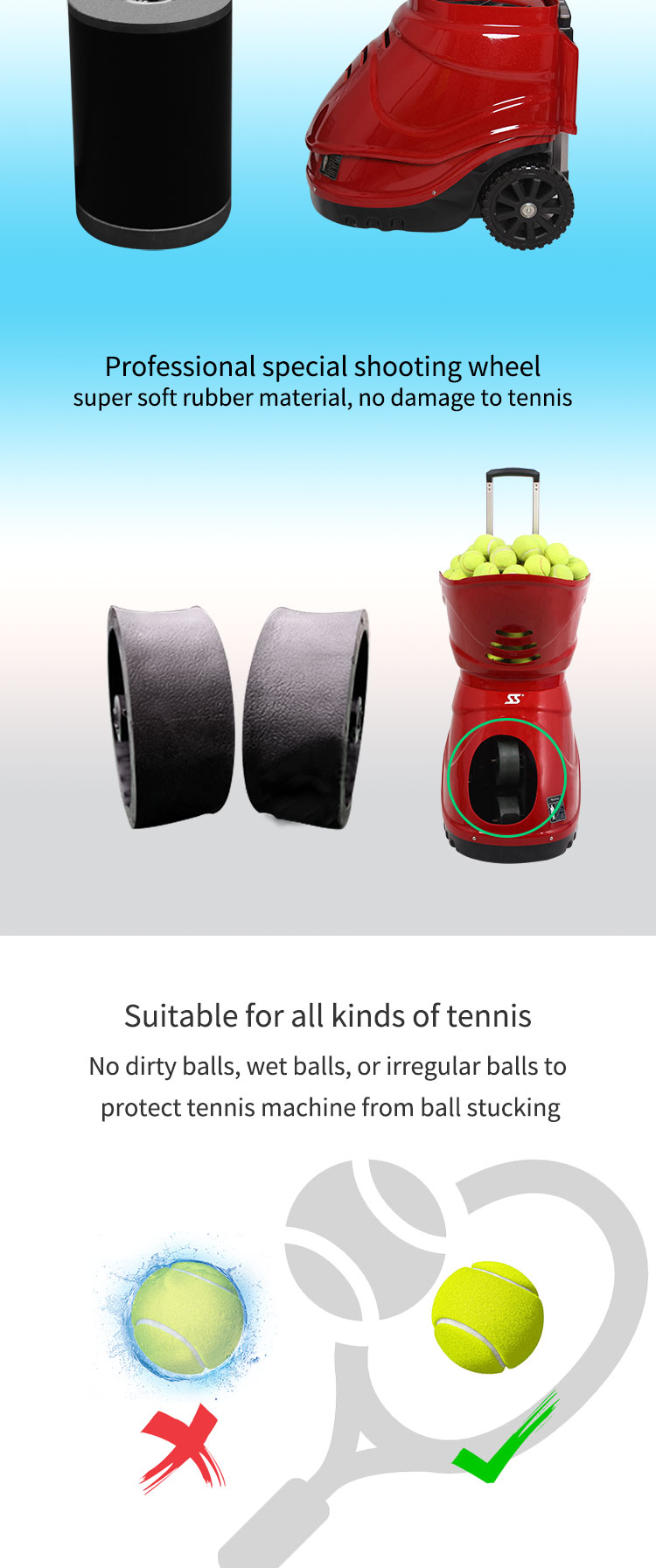 Maquina de pelota de tenis