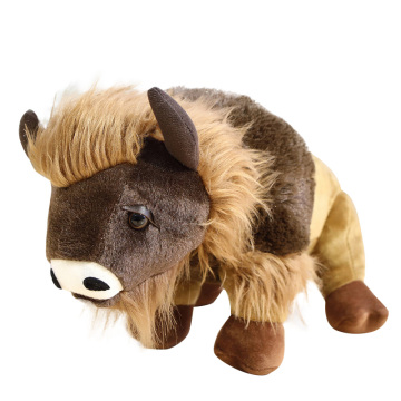 Lifelike Buffalo Stuffed Animal Plush Toy - Soft Bison Plush Bull