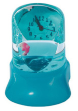 Novelty Desk Clock with Coloful Liquid In Acrylic Base