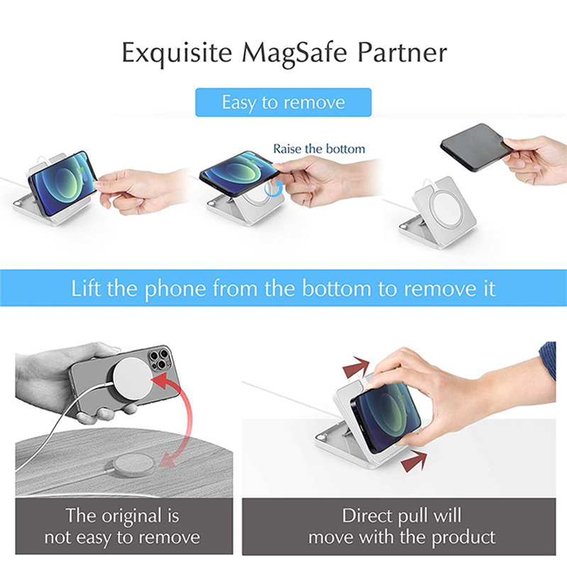 Ergonomic Magnetic Wireless Charger Cell Phone Stand