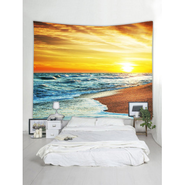 Tapestry Wall Hanging Sea Wave Sea Coast Beach Series Tapestry Sunrise Sunset Tapestry for Bedroom Home Dorm Decor