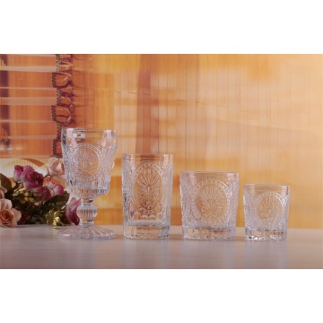 High Quality Roman Sign Glass Drinkware Set Glass Cup And Wine