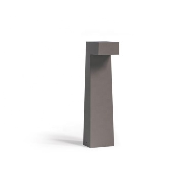 Modern Grey Cast Cement LED Bollard Lamp Posts for Outdoor Gardens