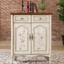 Guangdong shoes cabinet white antique style shabby chic furniture shoes rack