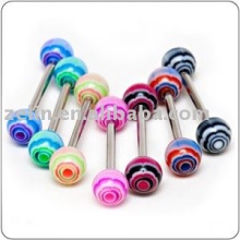 UV acrylic body piercing jewelry,tongue barbell