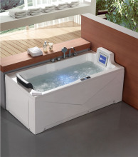 Luxury Single Whirlpool With TV Massage Bathtub