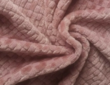 Super Soft Two Tone Squared Jacquard Flannel Pajama Cloth