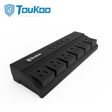 6 Gang Power Strip 4 USB Ports