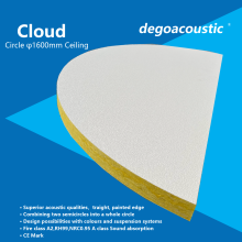 Suspended fibreglass panels with special shapes