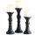 Titolare di candele per pilastri in resina set di 3