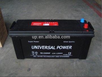 MF N120 car battery power battery 12v120ah JIS standard auto batteries