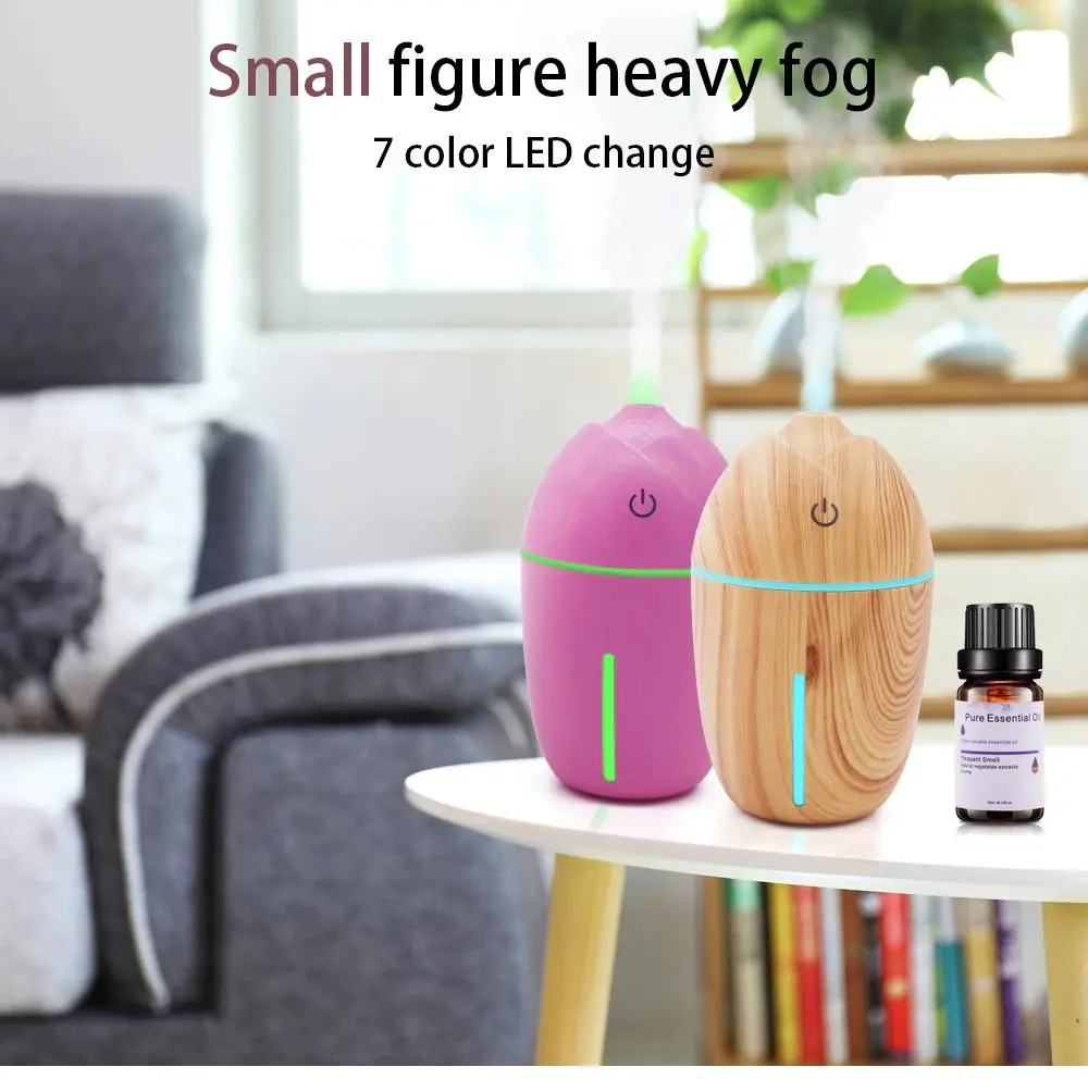 Wood Grain Ultrasonic Air Humidifier USB Humidifier Aroma Diffuser