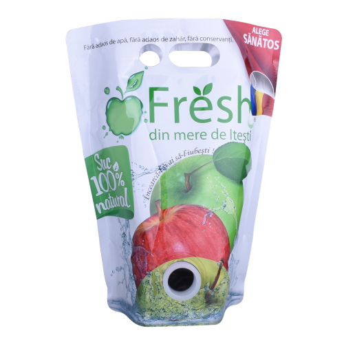 Tear Notch Plastik Ritsleting Recycling Juice Packing Bag