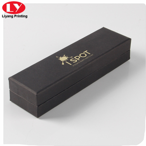 Rigid Black Carton Box Foil Logo For Jewelry