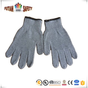 safety grey string knit gloves