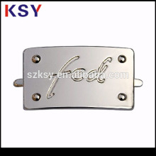 Shiny garment labels with custom brand logo