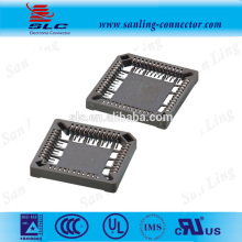 2.54mm PLCC Socket,44Pin,SMT Type,Brown