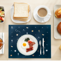 Placemat Silcione à imprimé doré personnalisé pour les enfants