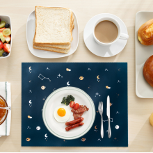 Benutzerdefinierte golden gedruckte Silcione -Placemat für Kinder