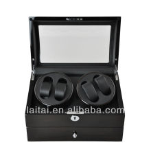 Crack surface and black PU 2 watch winder