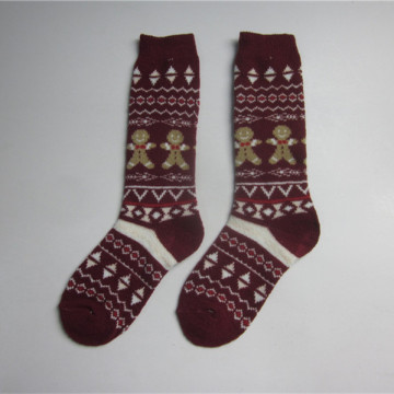 Beer Jacquard Acrylic Knitting Socks