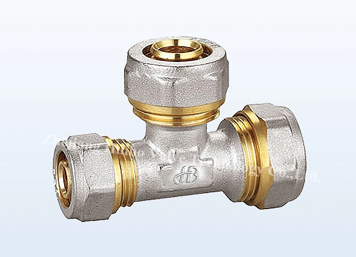 Tee Channel Redcued Brass Valve Fitting Multi Sized